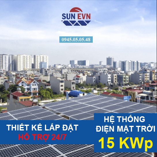 Gói Hệ Thống Điện Mặt Trời 15 KWP (Giảm 5-6 triệu/tháng)